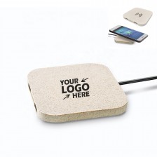 Square Wheat Straw Wireless Charger